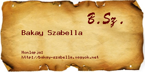 Bakay Szabella névjegykártya